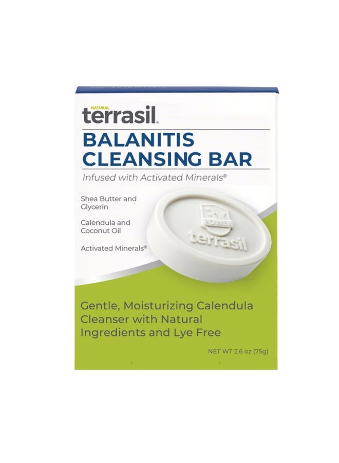 Terrasil Balanitis Soap for Natural Gentle Relief of Balanitis Symptoms Irritation, Itch, Redness & Inflammation with Calendula – 75gm Cleansing Bar - Image 1